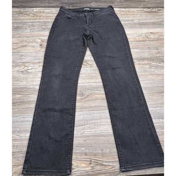 Levi's Jeans Women's Black Dark Wash Curvy Straight Leg Jeans Size 12 ~32x31 - Picture 1 of 13